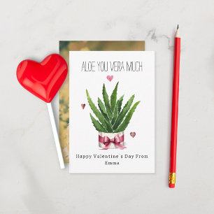 Tarjeta Aloe You Vera Mucha Fotograma Classroom Valentine