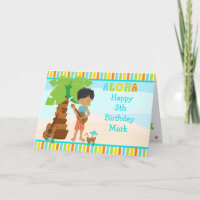 Aloha African American Boy Cumpleaños