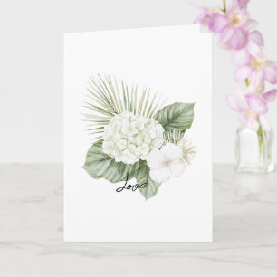 Tarjeta Aloha Beach Tropical Hydrangea Boda Floral