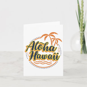 Tarjeta Aloha Beaches Hawaii Palms Vintage Surfer Shirt