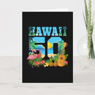 Tarjeta Aloha Hawái Cumpleaños 50 Hawái Tropical Hawaiano