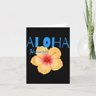 Tarjeta Aloha Hawái flor tropical playa vacaciones de vera