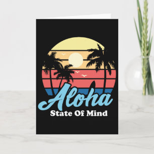 Tarjeta Aloha Hawái Recuerdo Hawaiano Playa Surfista Surfi