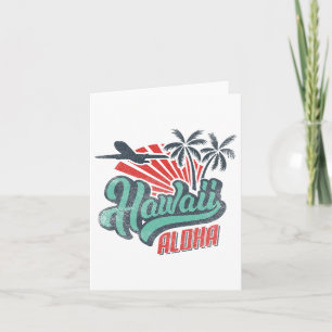 Tarjeta Aloha Hawaii Hawaii Hawaiian Tee Beach Disstume de