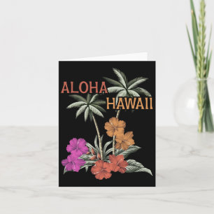 Tarjeta Aloha Hawaii Luau Hawaiian Hibiscus Flowers Vacati