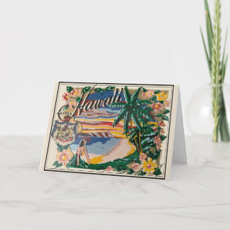 Tarjeta Aloha Hawaii Viaje por Vintage
