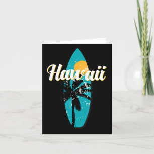 Tarjeta Aloha Vintage Retro Surfboard Beach