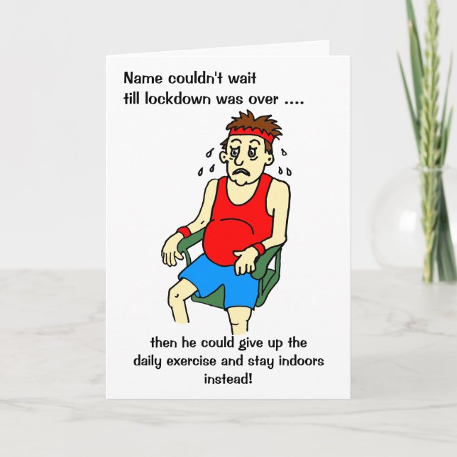 Tarjeta Alojamiento del ejercicio masculino personalizado  (Anverso)