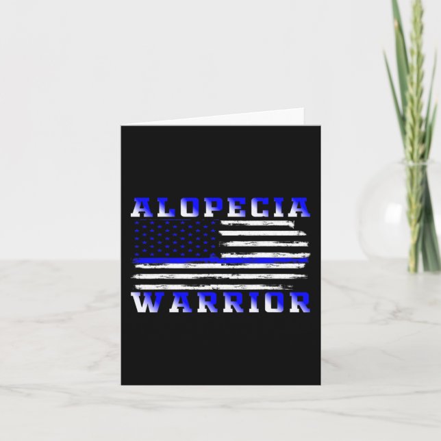 Tarjeta Alopecia Bandera Estadounidense Apoyo De Bandera D (Anverso)