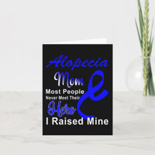 Tarjeta Alopecia Conciencia Mamá Madre apoya Cinta Azul