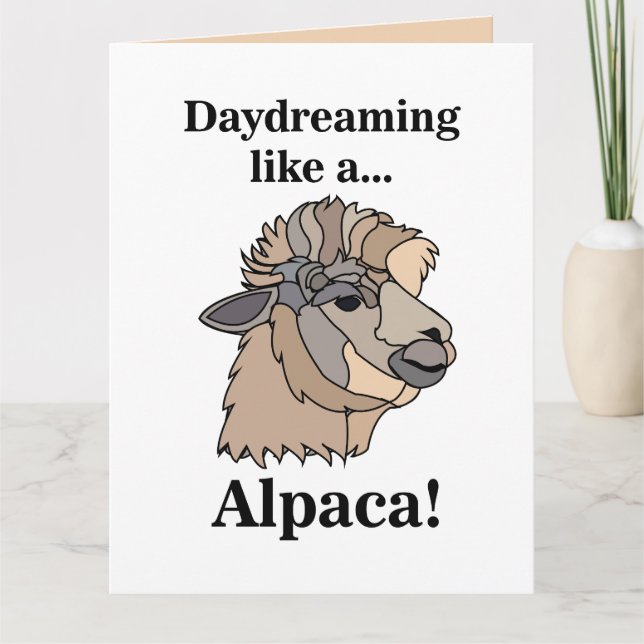 Tarjeta Alpaca Llama Divertido (Anverso)