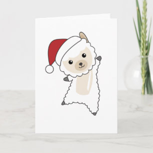 Tarjeta Alpaca Merry Christmas Winter Animals Alpacas