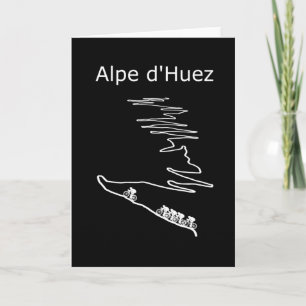 Tarjeta Alpe d Huez en Francia diseño de ciclismo para hom