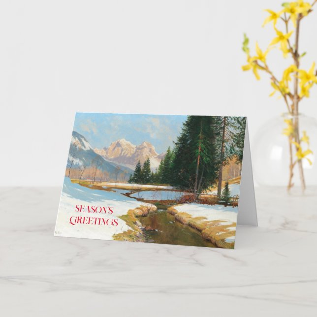 Tarjeta Alpes de Salzburger, invierno (flor amarilla)