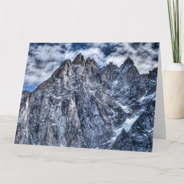 Tarjeta Alpes franceses Chamonix Vista (Anverso)