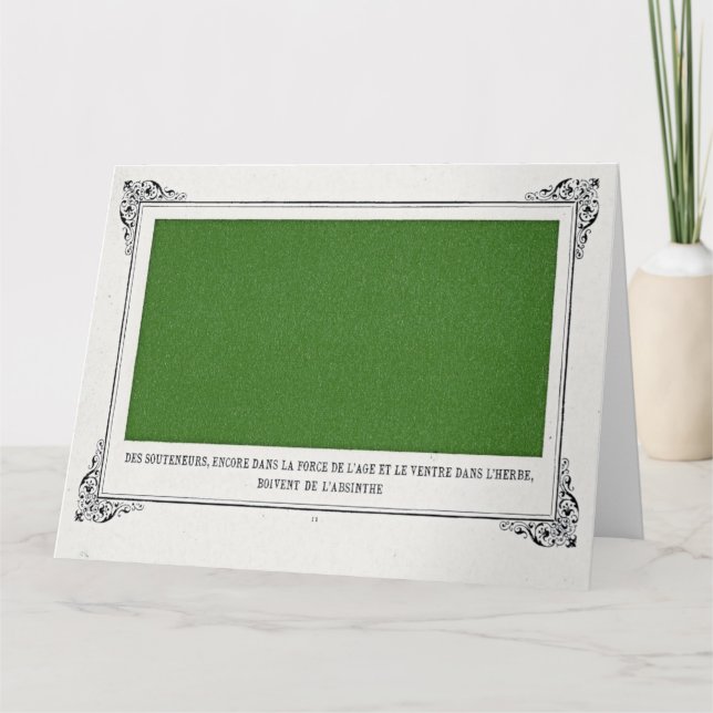 Tarjeta Alphonse Allais, April Fools, Green, Abstrasse Art (Anverso)