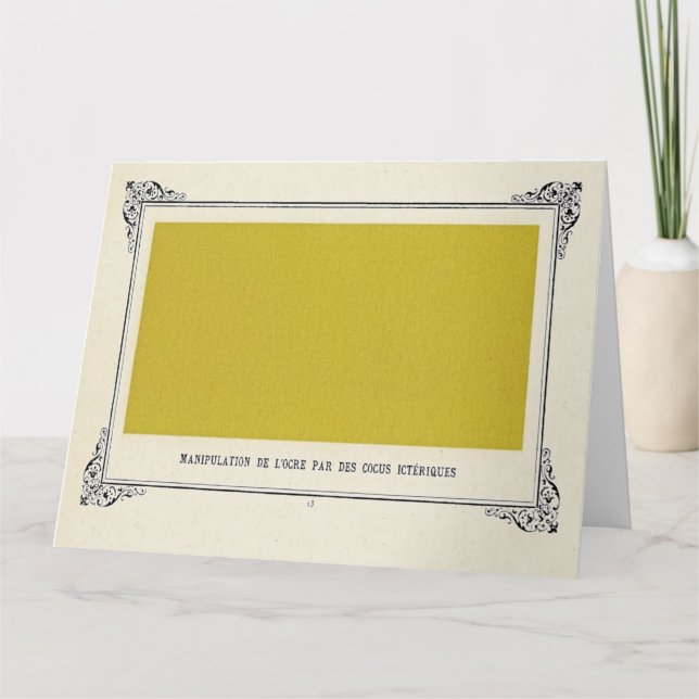 Tarjeta Alphonse Allais, April Fools, Yellow, Resumen Art (Anverso)