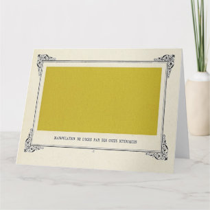 Tarjeta Alphonse Allais, April Fools, Yellow, Resumen Art