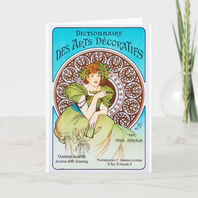 Tarjeta Alphonse Mucha (Anverso)