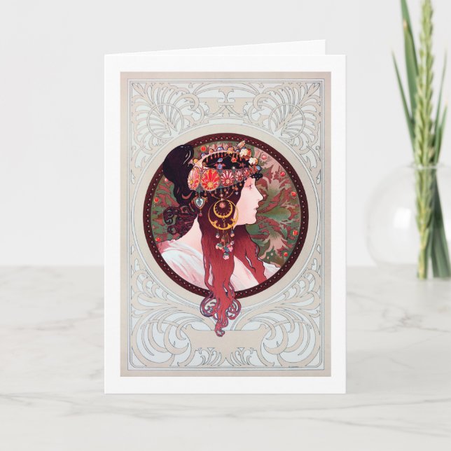 Tarjeta Alphonse Mucha (Anverso)