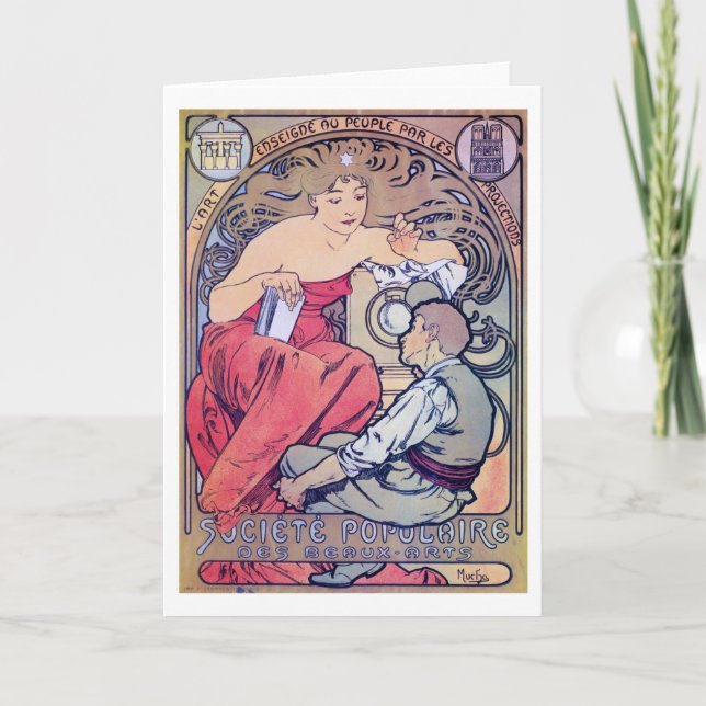 Tarjeta Alphonse Mucha (Anverso)