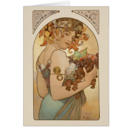Tarjeta Alphonse Mucha Fruit CC0406 Art Nouveau