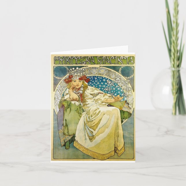 Tarjeta Alphonse Mucha Princess Hyacinth (Anverso)