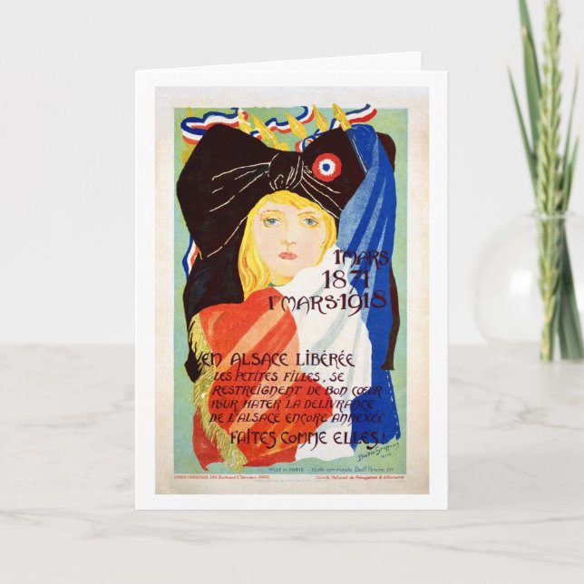 Tarjeta Alsacia liberada - francés (Anverso)