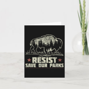 Tarjeta Alt Us National Park Resist Service Bison Buffalo