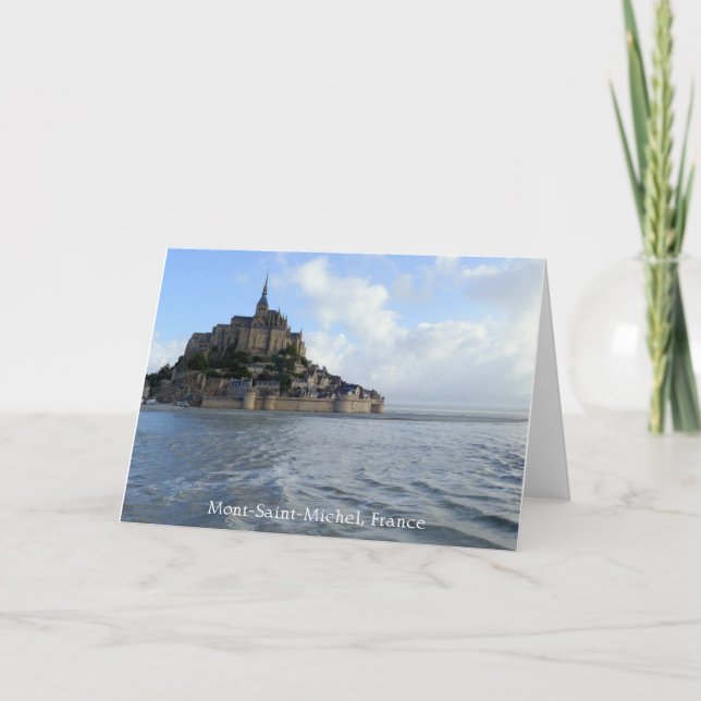Tarjeta Alta marea de Mont-Saint-Michel, Normandía, Franci (Anverso)