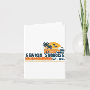 Tarjeta Alto Nivel de Guay Retro de Graduación Senior Sunr
