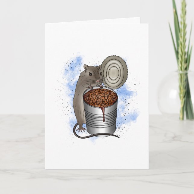 Tarjeta Alubias de rata y pan | Cumpleaños (Anverso)