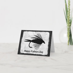 Tarjeta Alumbramiento de pesca de mosca negra