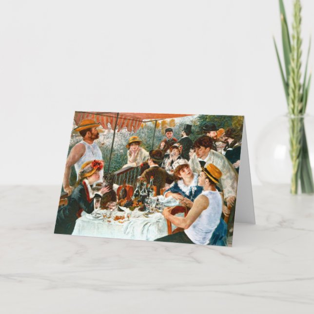 Tarjeta Alumerzo del fiesta del canotaje, Renoir (Anverso)