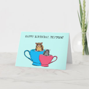 Tarjeta Aluminios de azúcar en tazas de té personalizados