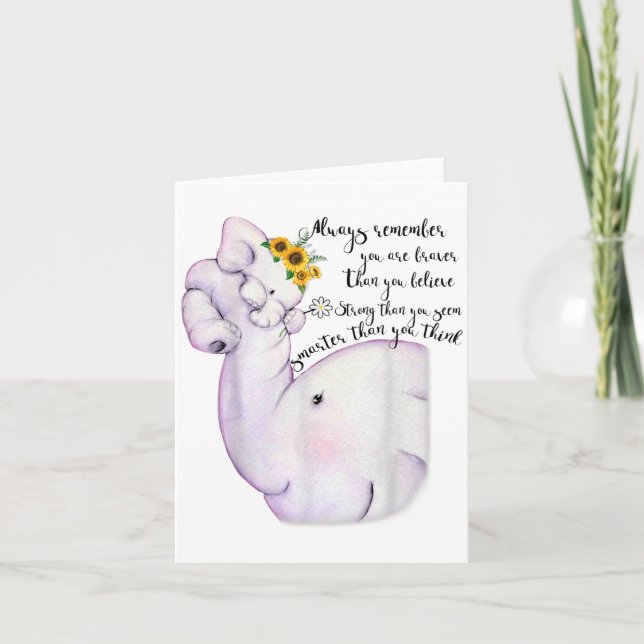 Tarjeta Always Remember You Are Braver Than You Believe Mo (Anverso)