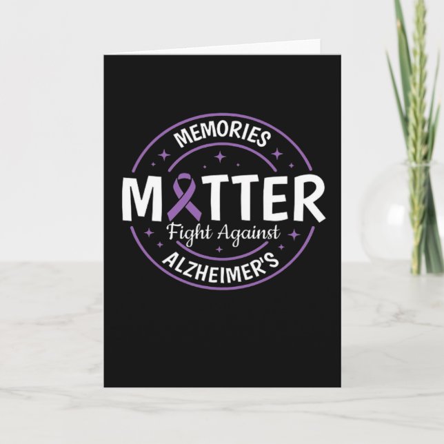 Tarjeta Alzheimer Brain Awareness Support Memories Matter (Anverso)