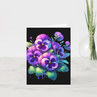 Tarjeta Alzheimer Pandora Floral Púrpura Dementia Alzheime
