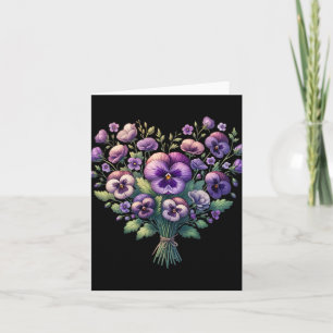 Tarjeta Alzheimer Pandora Floral Púrpura Dementia Alzheime