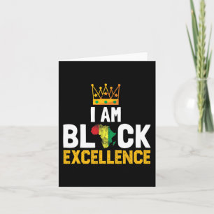 Tarjeta Am Black Excellence Black History Month Gift