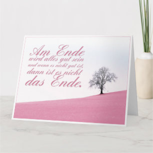 Tarjeta Am Ende wird alles gut sein