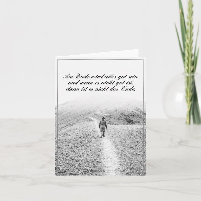 Tarjeta Am Ende wird alles gut sein (Anverso)