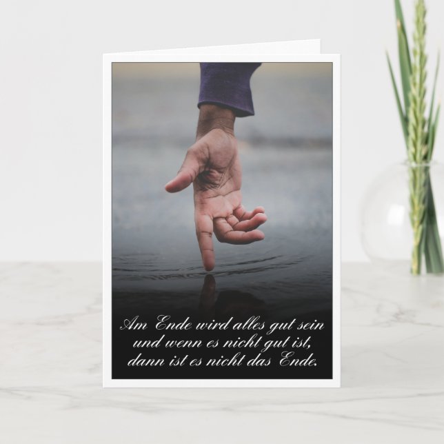 Tarjeta Am Ende wird alles gut sein (Anverso)
