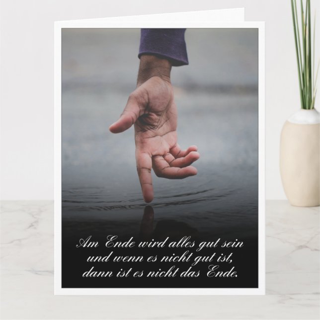 Tarjeta Am Ende wird alles gut sein (Anverso)