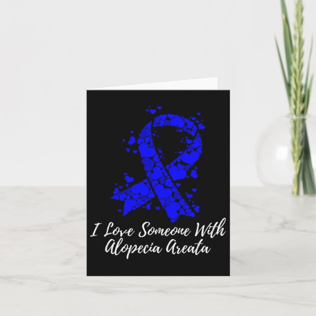 Tarjeta Ama A Alguien Con Alopecia Areata Conciencia (Anverso)