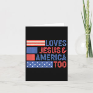Tarjeta Ama a Jesús América También Libertad Patriótico 4