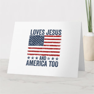 Tarjeta Ama a Jesús y a Estados Unidos a Dios Cristiano 4