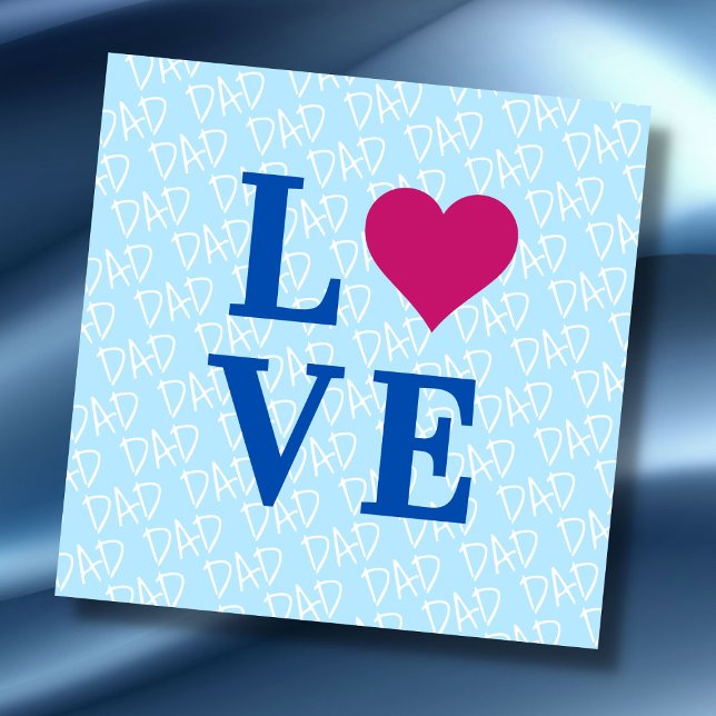 Tarjeta Ama a papá Ama Padre te queremos a papá personaliz (The background text template can fit 2 or 3 upper case letters, maybe 1 or 2 more with lower cases.)