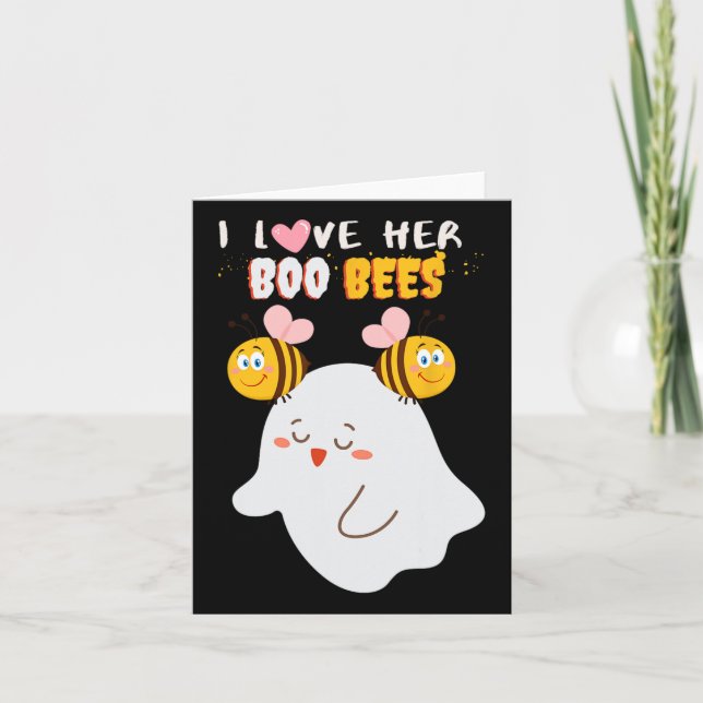 Tarjeta Ama a sus abejas boo Divertido marido de pareja de (Anverso)