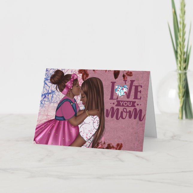 Tarjeta Ama a tu madre, el día de la madre y de la madre (Anverso)